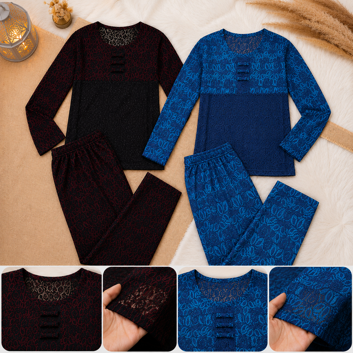 طقم بودي وسروال شبكة Twins – مقاسات M إلى 2XL