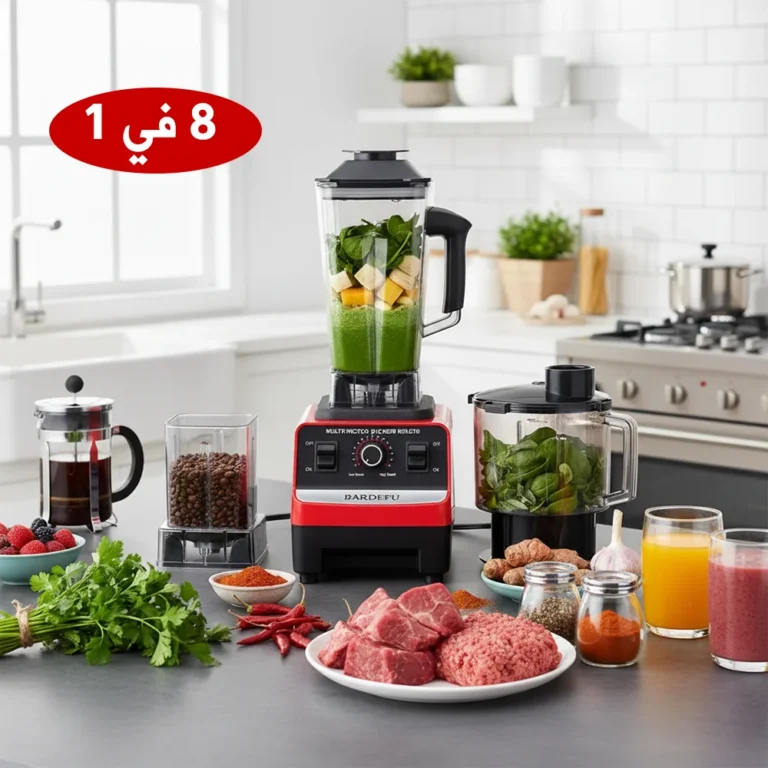 الخلاط الكهربائي الاحترافي 8 في 1 سعة 2.5 لتر